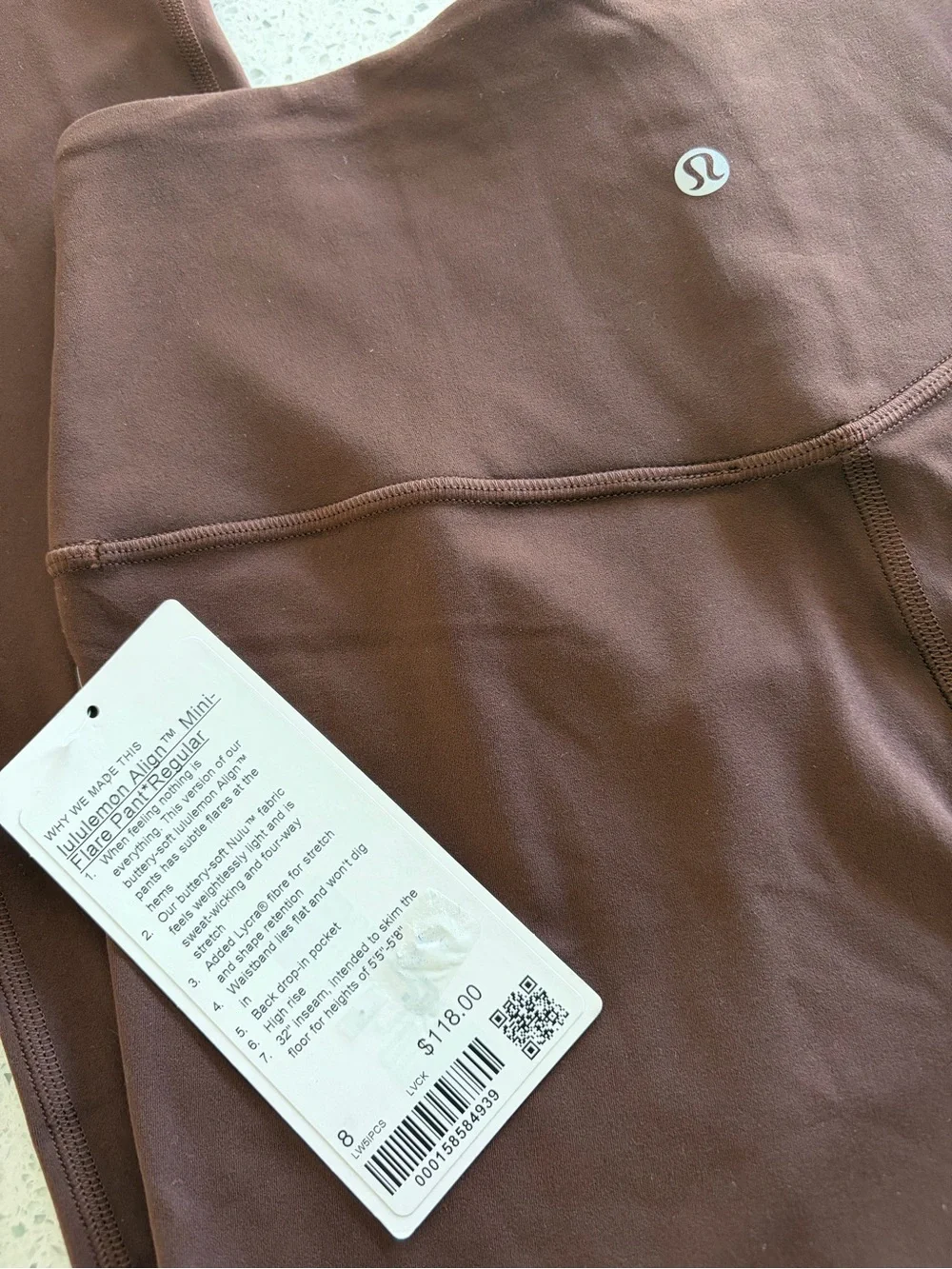 NWT lululemon Align High-Rise Mini-Flare Pant Regular Size 8